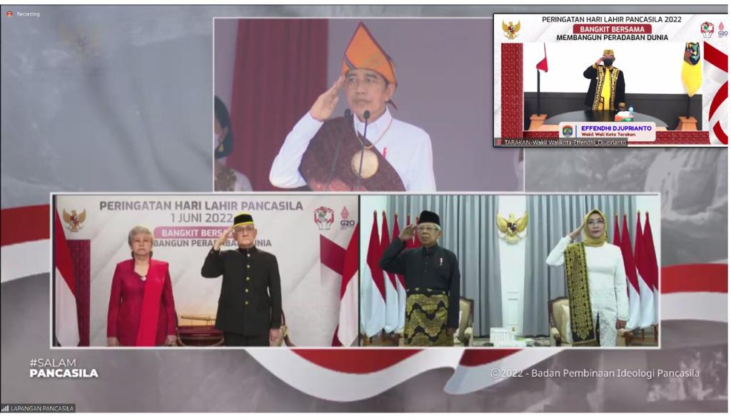 Upacara Peringatan Hari Lahir Pancasila Tahun 2022 secara Virtual