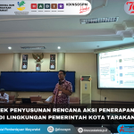 Sekretaris Dinsos PM Kota Tarakan Bersama Kasubbag. Perencanaan Dan Keuangan Dan Analis Rehabilitasi Masalah Sosial Menghadiri Bimtek Penyusunan Rencana Aksi Penerapan SPM Di Lingkungan Pemerintah Kota Tarakan